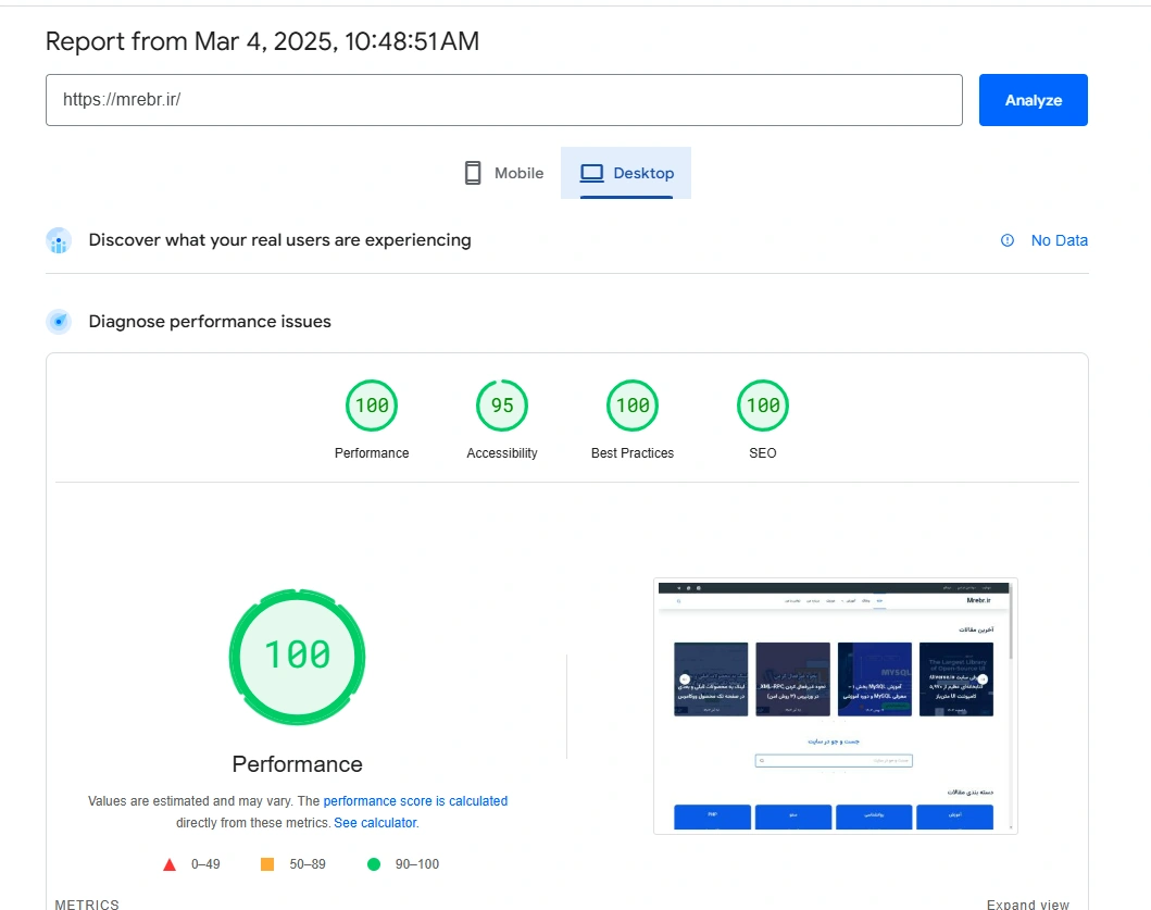ابزار PageSpeed Insights برای بهبود سئوی فروشگاه اینترنتی