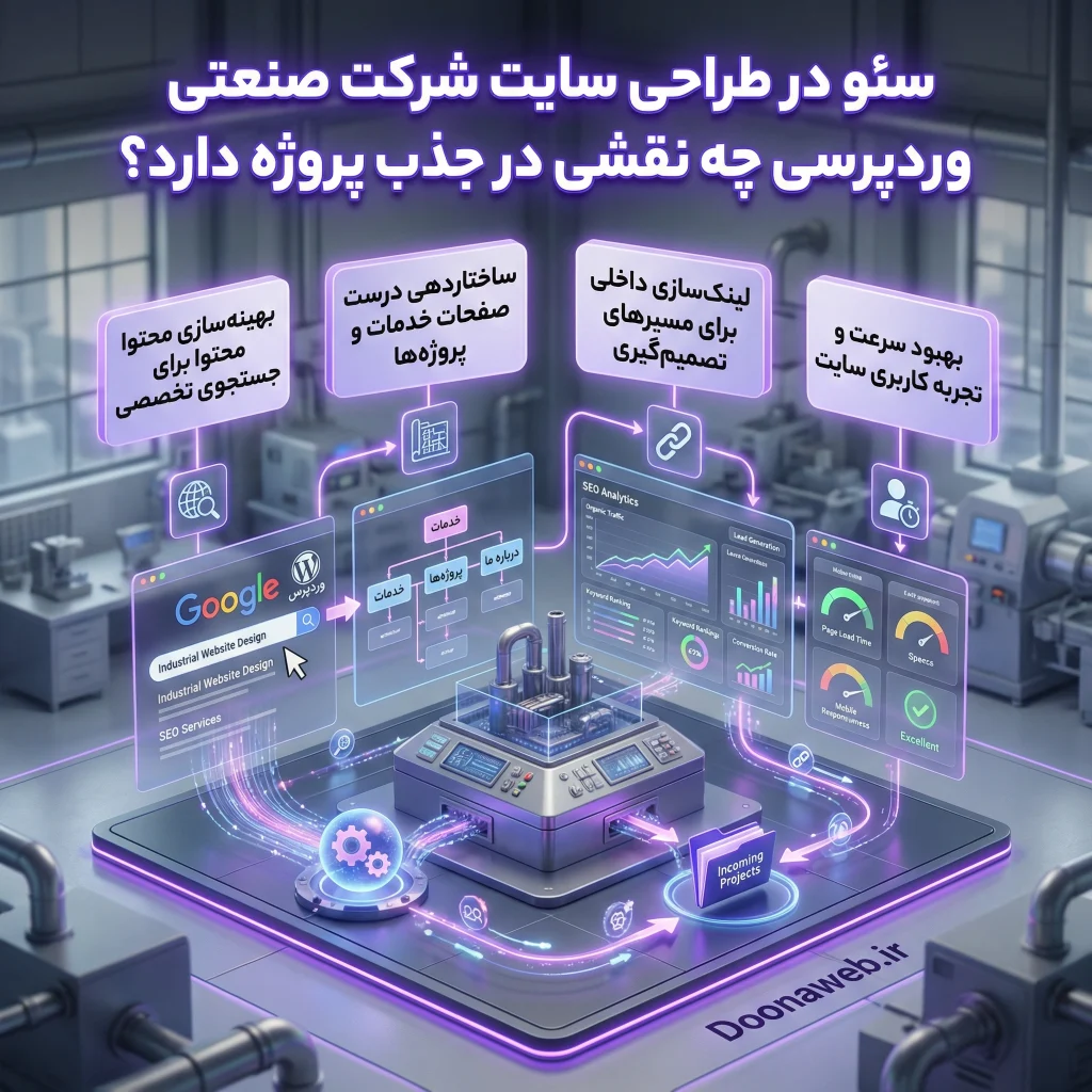 طراحی سایت شرکت صنعتی وردپرسی