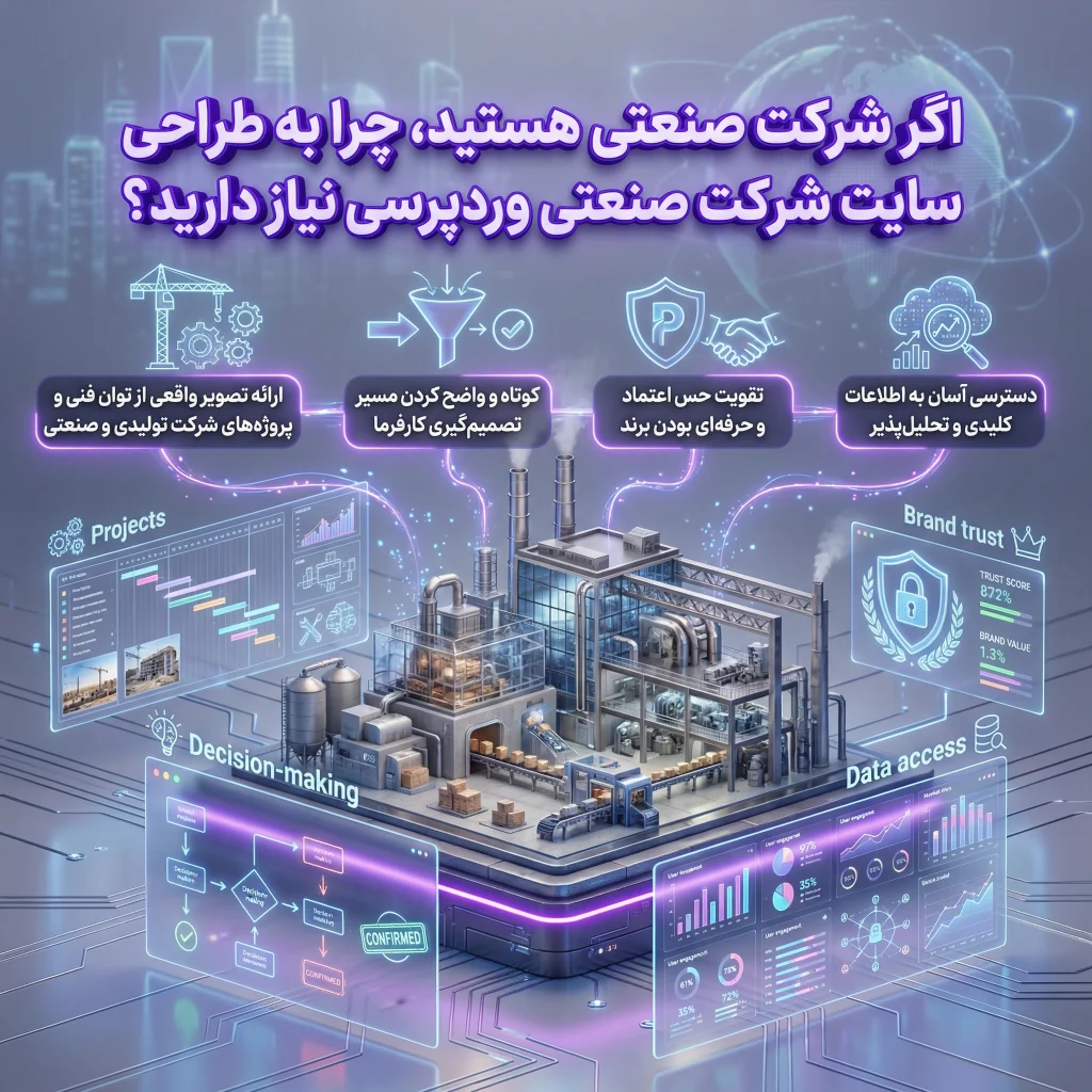 طراحی سایت شرکت صنعتی وردپرسی