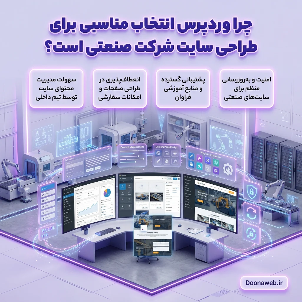 طراحی سایت شرکت صنعتی وردپرسی